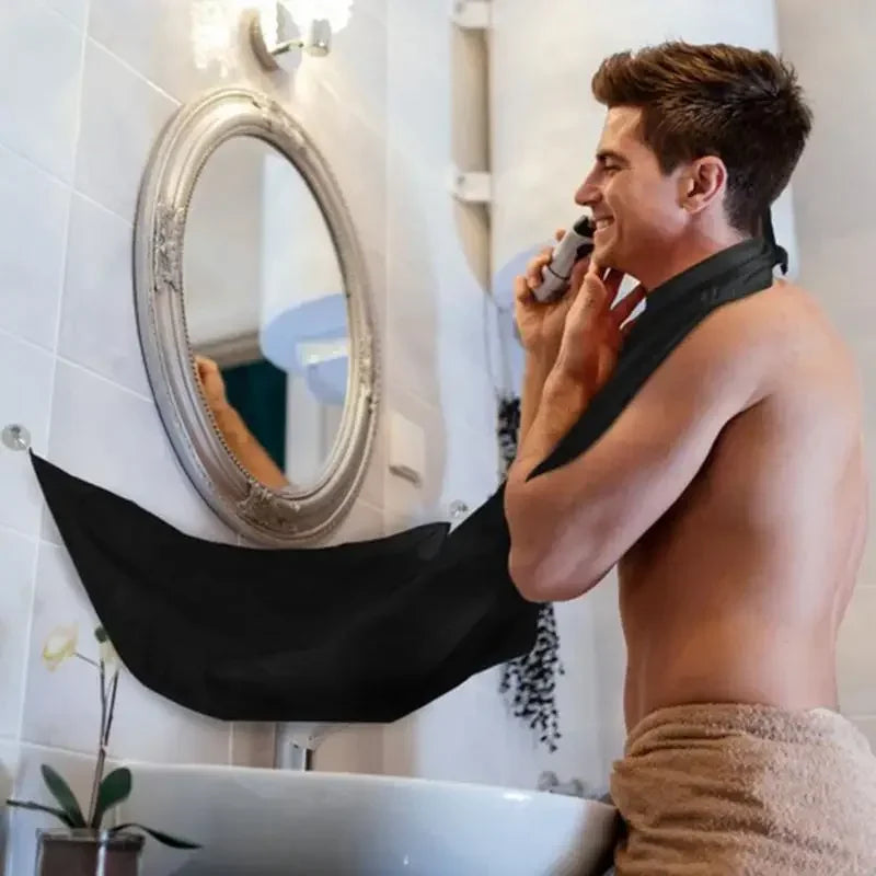 Avental de Barbear Masculino com ventosas para espelho de Parede – Praticidade no Cuidado Pessoal