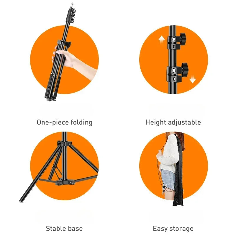 Tripé Profissional para Celular e Câmera – 160cm, Alumínio, Ajustável com Bolsa